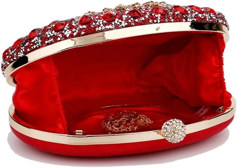Halemet Rhinestone Evening Bags for Women Formal Sparkly Clutch Purse Trendy Evening Clutch Bag Wedding Prom Cocktail Party