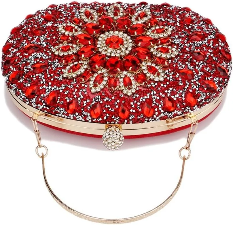 Halemet Rhinestone Evening Bags for Women Formal Sparkly Clutch Purse Trendy Evening Clutch Bag Wedding Prom Cocktail Party