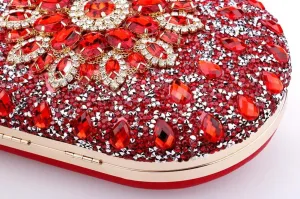 Halemet Rhinestone Evening Bags for Women Formal Sparkly Clutch Purse Trendy Evening Clutch Bag Wedding Prom Cocktail Party