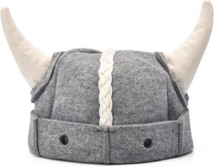 Halsa Sauna Hat Viking Wool, Handmade Natural Wool Sauna Cap for Men & Women, Eco-Friendly, Breathable, One Size Fits All for Spa, Steam Room, Banya, Bathhouse