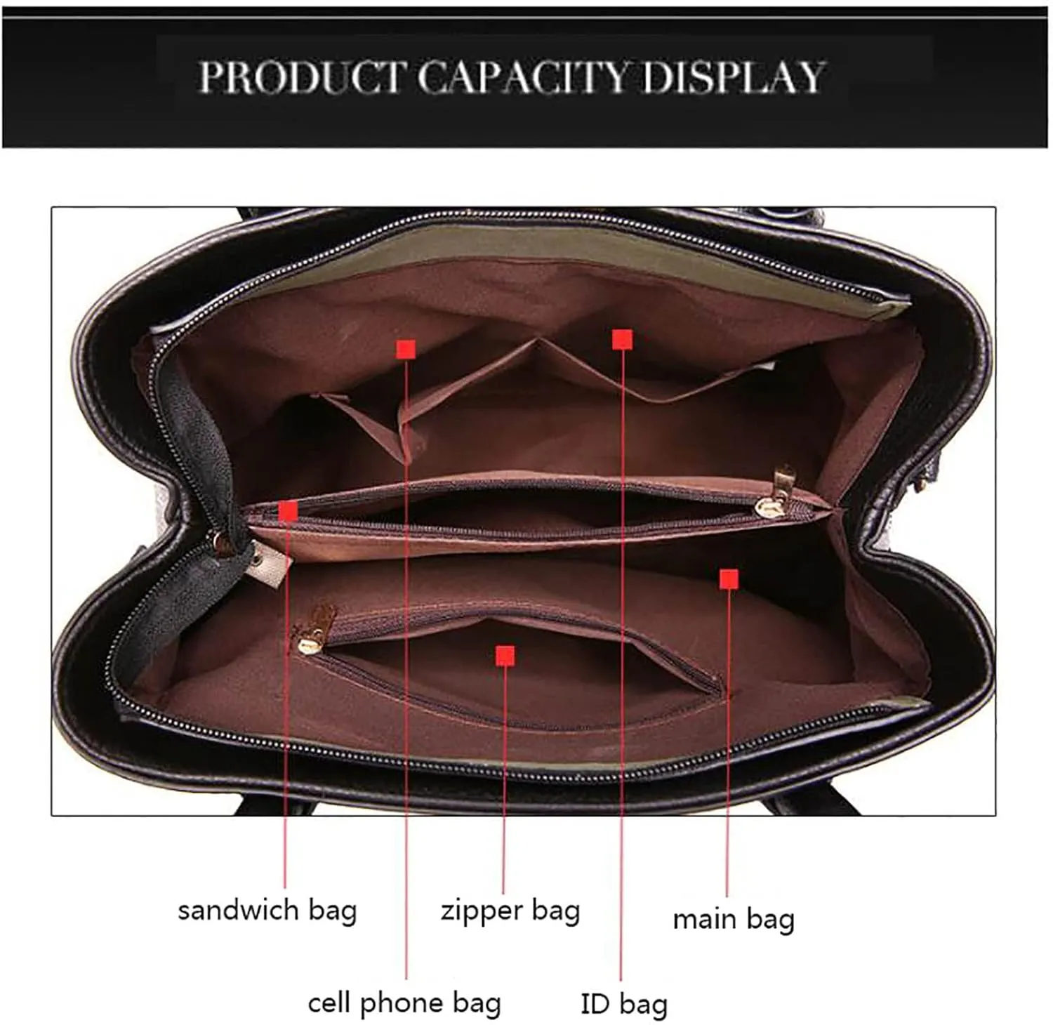 Handbag For Women Roomy Fashion Womens Handbags Ladies Purse Satchel Shoulder Bags Tote Leather Bag Clear Tote