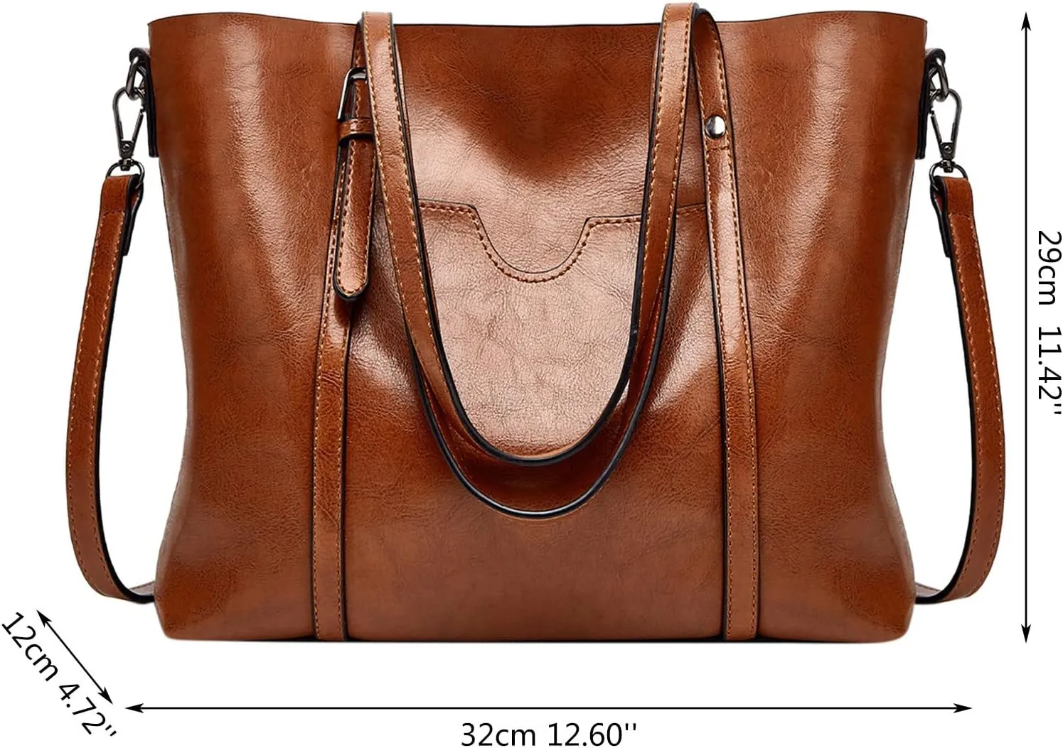 Handbags For Women Large Designer Ladies Bag Pocket Purse Leather Small Leather Satchel for Men (Coffee, One Size)