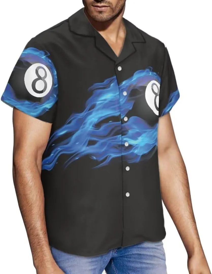 Hawaiian Shirt for Mens Print Button-Down Relaxed-Fit Short Sleeve Shirts