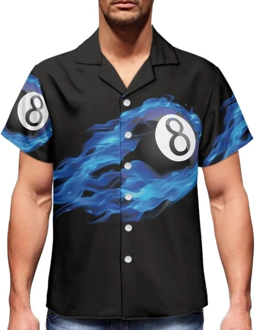 Hawaiian Shirt for Mens Print Button-Down Relaxed-Fit Short Sleeve Shirts