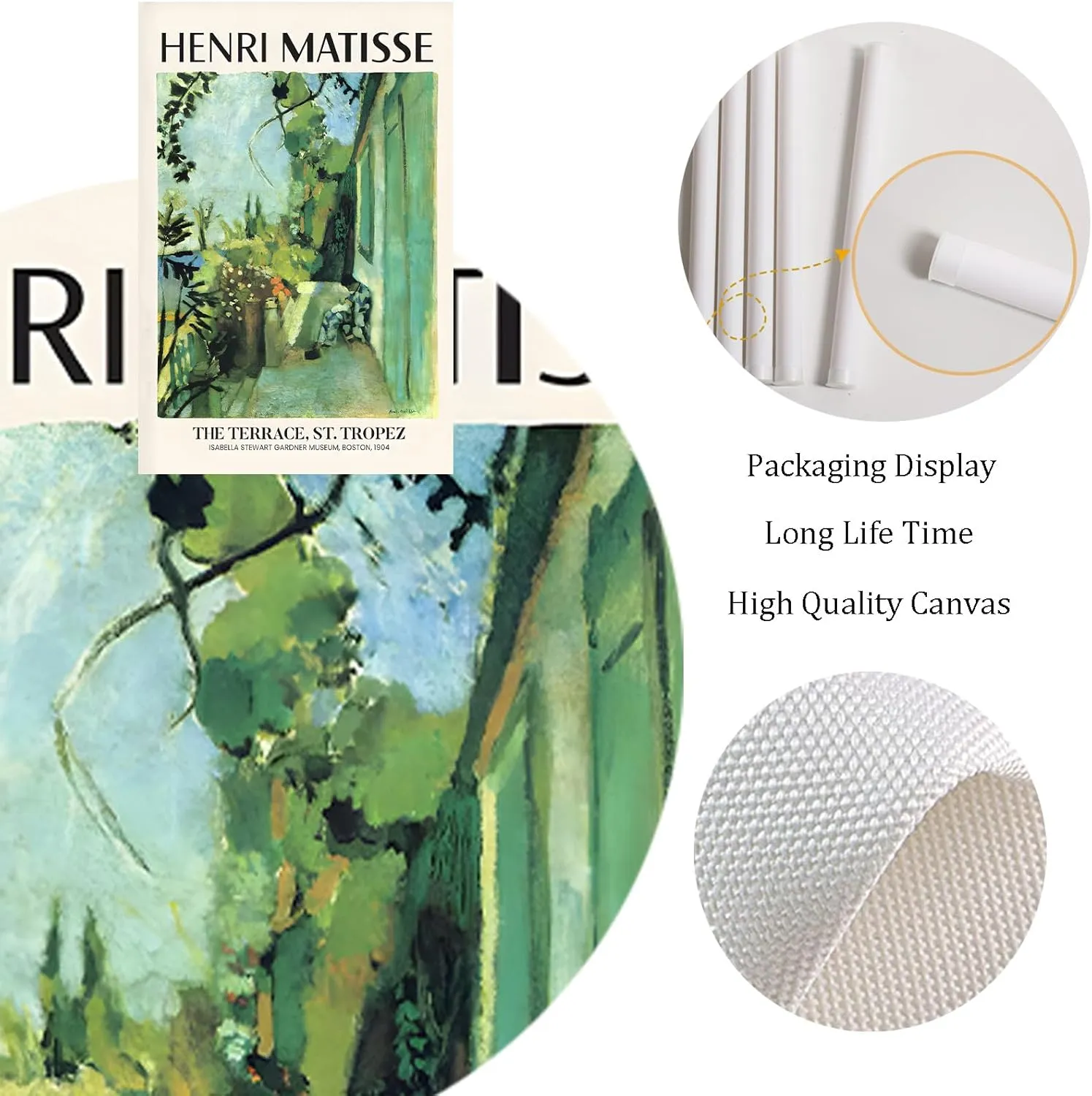 Henri Matisse Canvas Wall Art Green Abstract Landscape Henri Matisse Poster Matisse Windows Prints Henri Matisse Green Wall Art Abstract Matisse Green Farmhouse Pictures Living Room 16x24inch No Frame