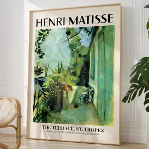 Henri Matisse Canvas Wall Art Green Abstract Landscape Henri Matisse Poster Matisse Windows Prints Henri Matisse Green Wall Art Abstract Matisse Green Farmhouse Pictures Living Room 16x24inch No Frame