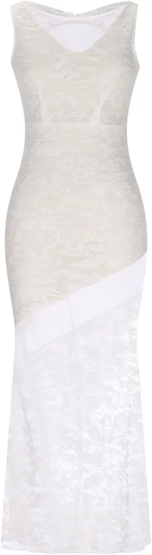HGps8w Women Sleeveless Wedding Dresses Elegant Halter Neck Sheer Mesh Bridal Gowns Sexy Lace Formal Bridal Dresses