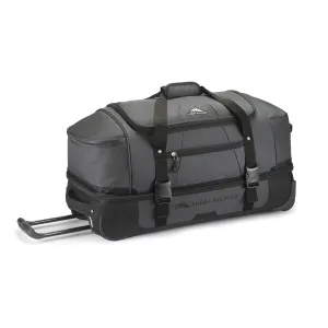 High Sierra Fairlead 28" Drop-Bottom Wheeled Duffel - Black/Grey