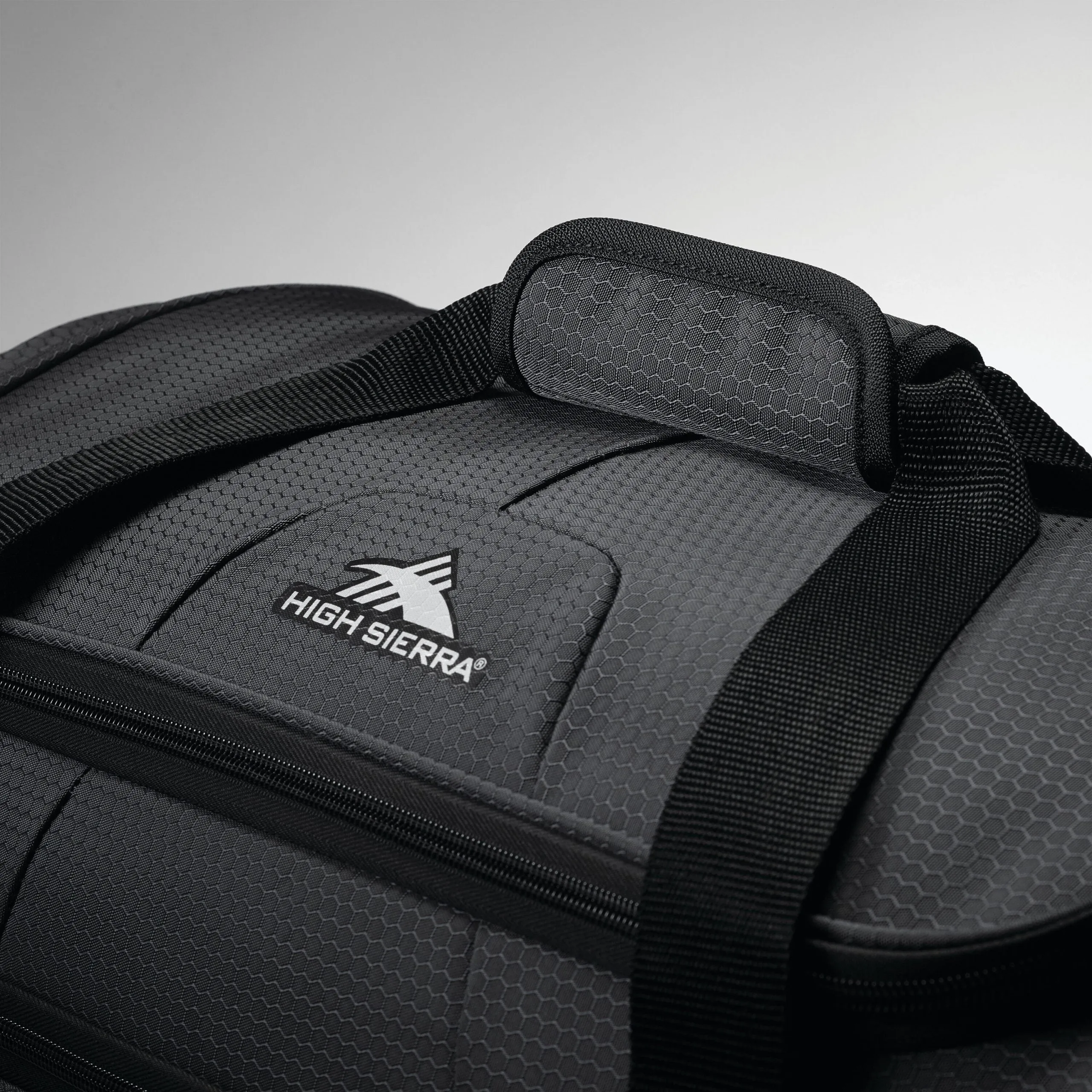 High Sierra Fairlead 34" Drop-Bottom Wheeled Duffel - Black/Grey