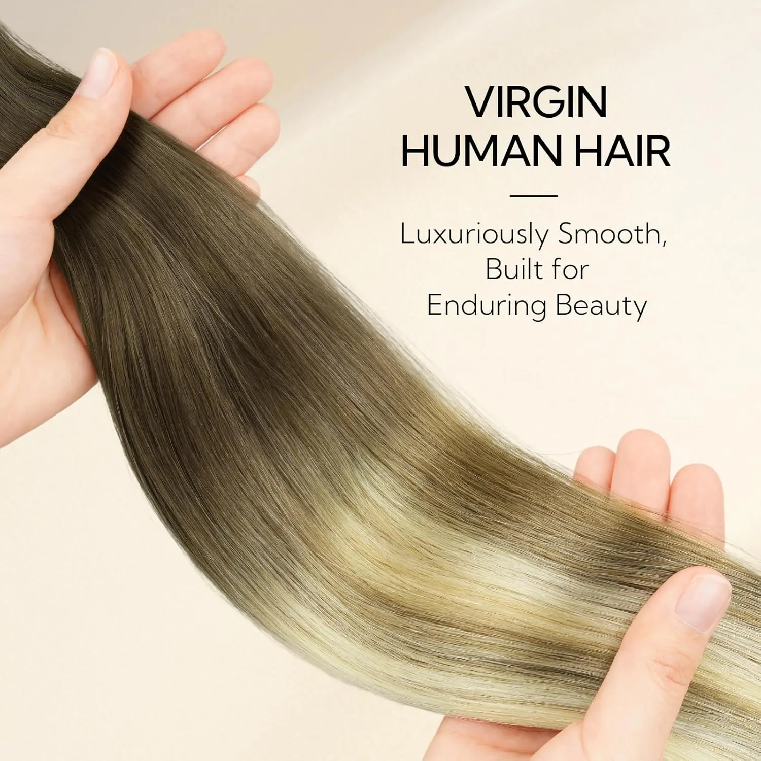 HOTBANANA Invisi Edge Tape in Hair Extensions Human Hair, 16inch 50g 20pcs Ombre Walnut Brown to Ash Brown and Bleach Invisible Tape in Extensions Straight Seamless Real Remy Hair Injected