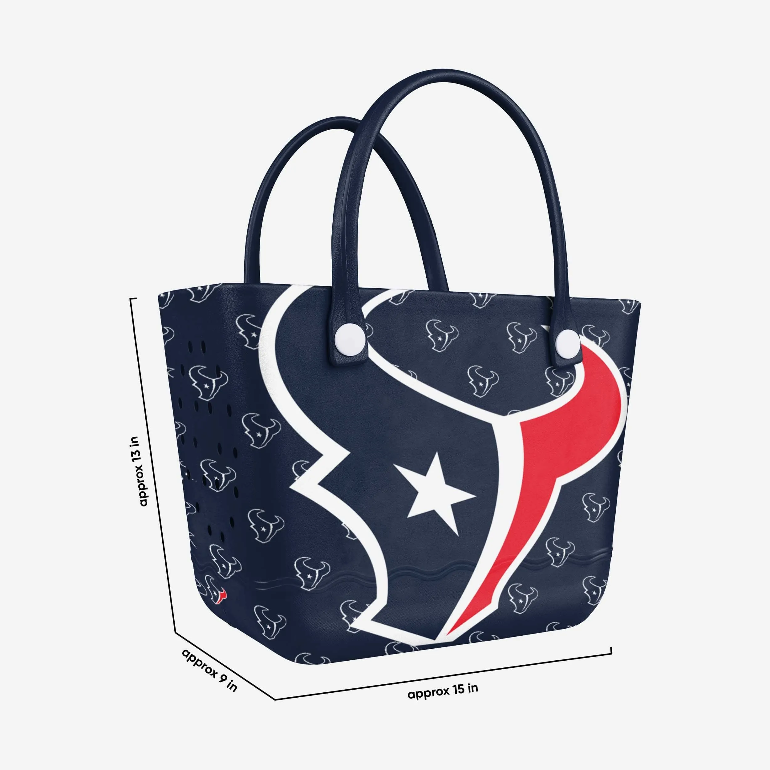 Houston Texans Big Logo Mini Print Tailgate Tote Bag