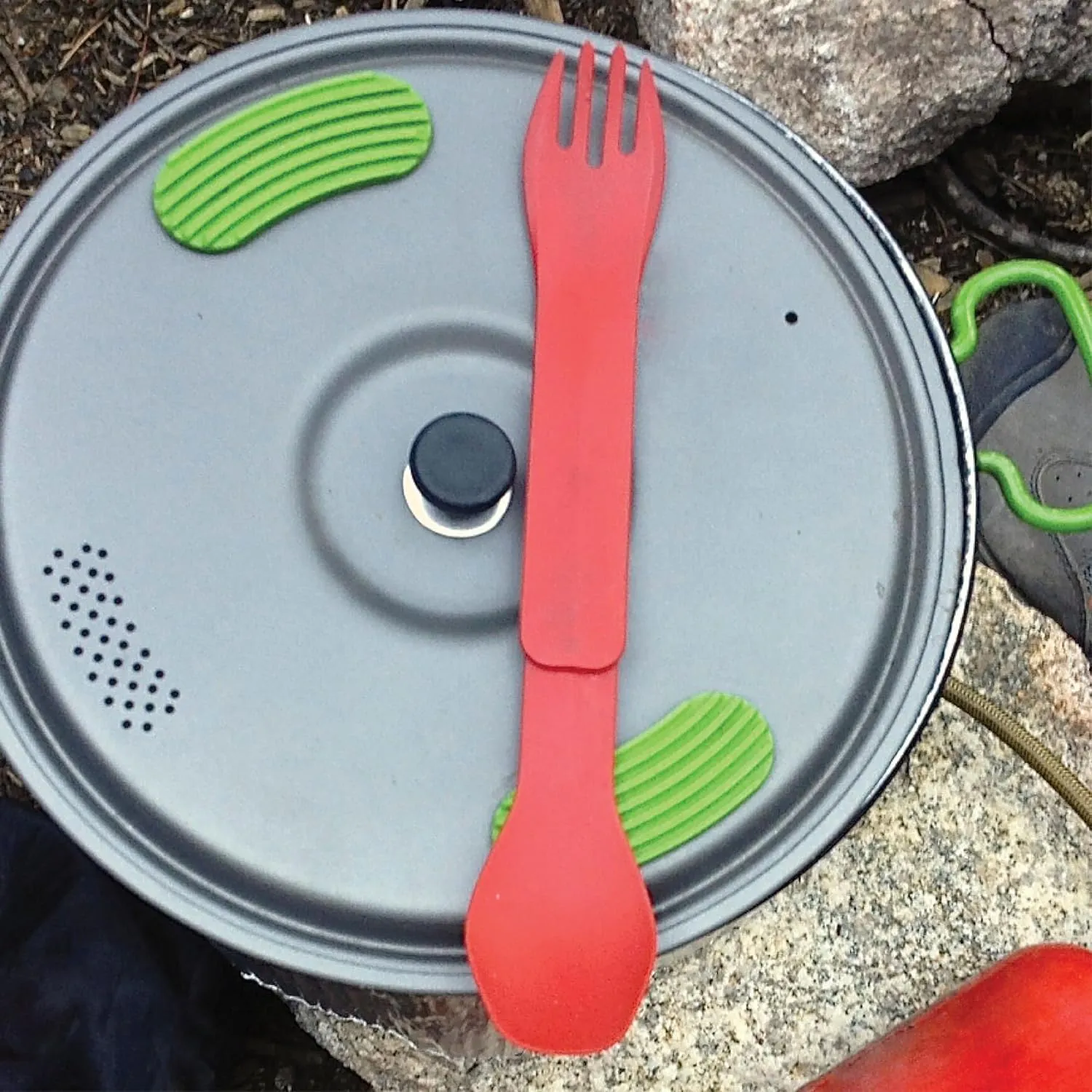 humangear GoBites Duo and Bio Duo Travel Silverware, Full Size Portable Fork & Spoon, Reusable Utensil Set, PC and BPA-free, Food-Safe Nylon or Plant-Based Resin, ﻿Extended - 9.1” X 1.6”
