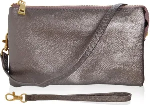 Humble Chic NY Vegan Leather Wristlet Purse for Women - Small Clutch Purse with Shoulder and Wrist Straps