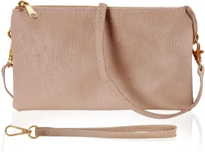 Humble Chic Vegan Leather Wristlet Purse for Women - Small Clutch Purse with Shoulder and Wrist Straps