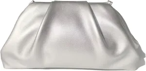 Huralona Dressy Pleated Vegan Leather Clutch Purse Bag for Women Super Chic Soft PU Evening Purse Handbag