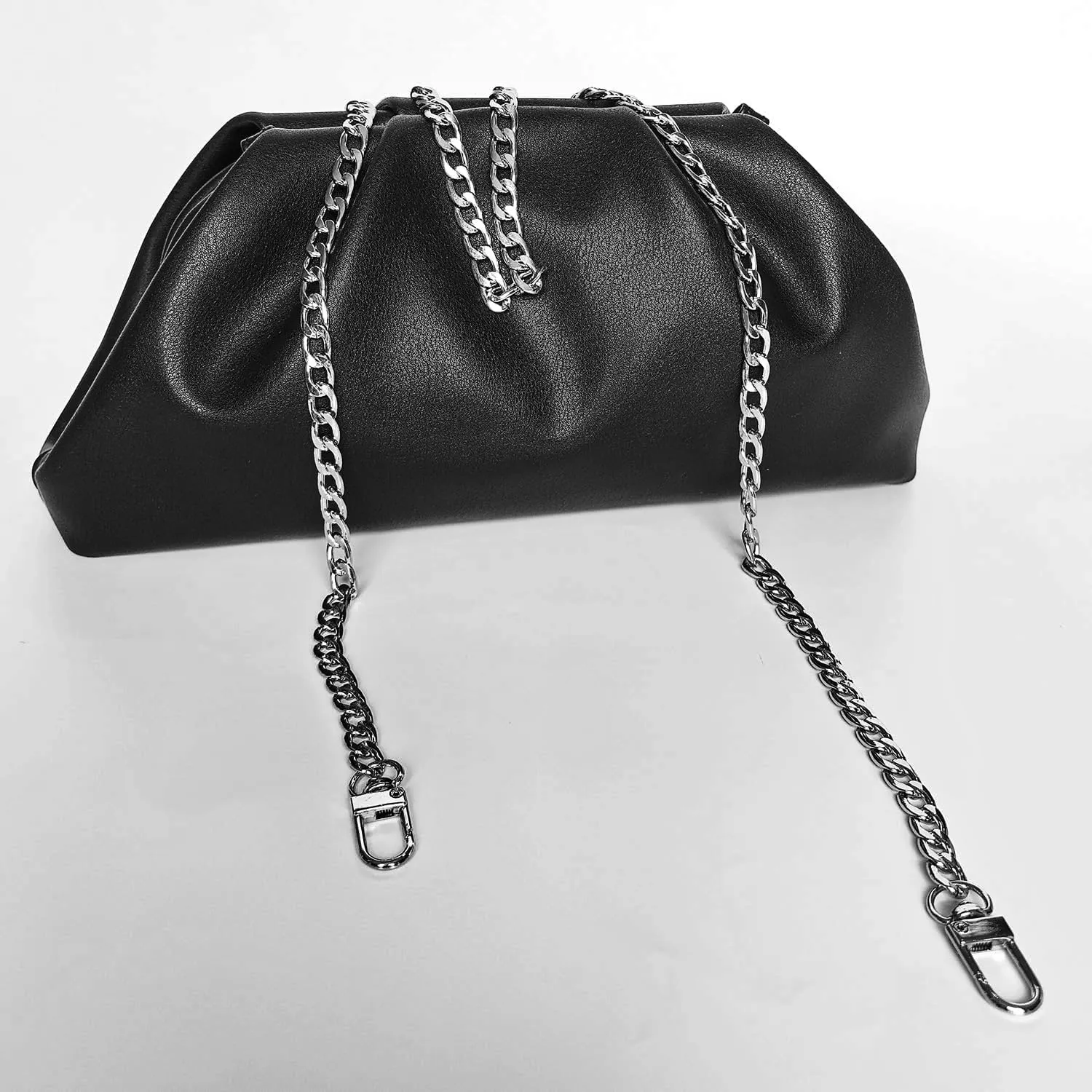 Huralona Dressy Pleated Vegan Leather Clutch Purse Bag for Women Super Chic Soft PU Evening Purse Handbag