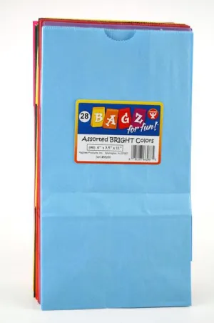 Hygloss Products Gusseted Bags - 6# Bright Colors