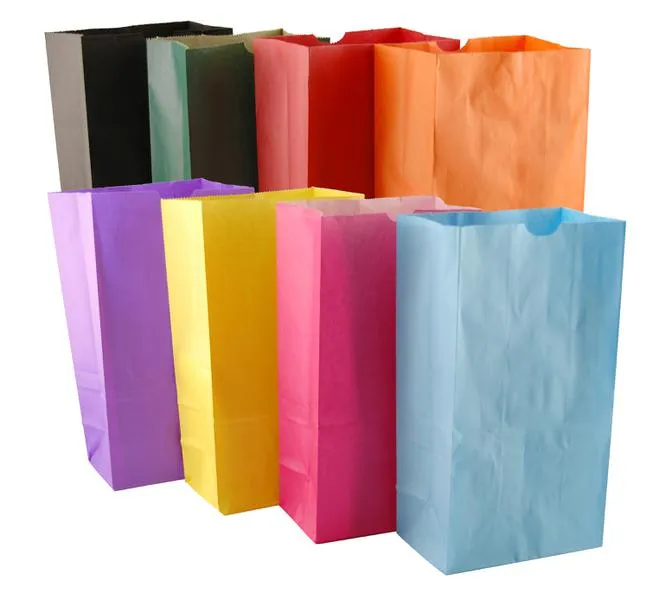 Hygloss Products Gusseted Bags - 6# Bright Colors