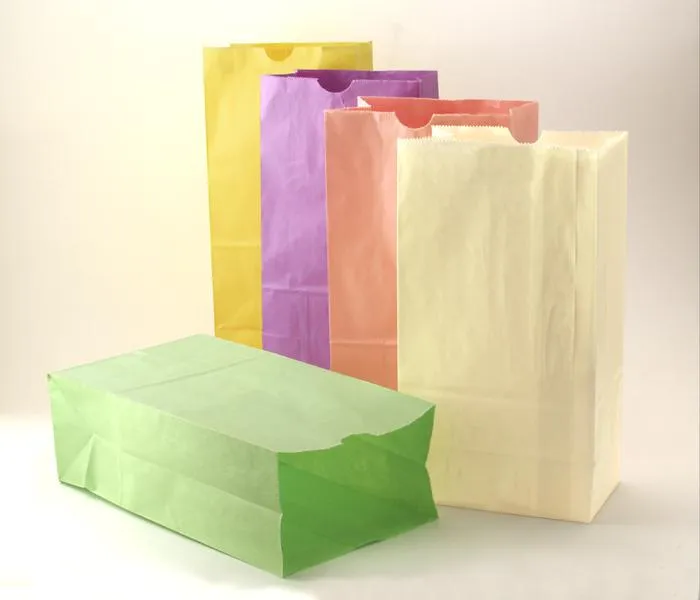 Hygloss Products Gusseted Bags - 6# Pastel