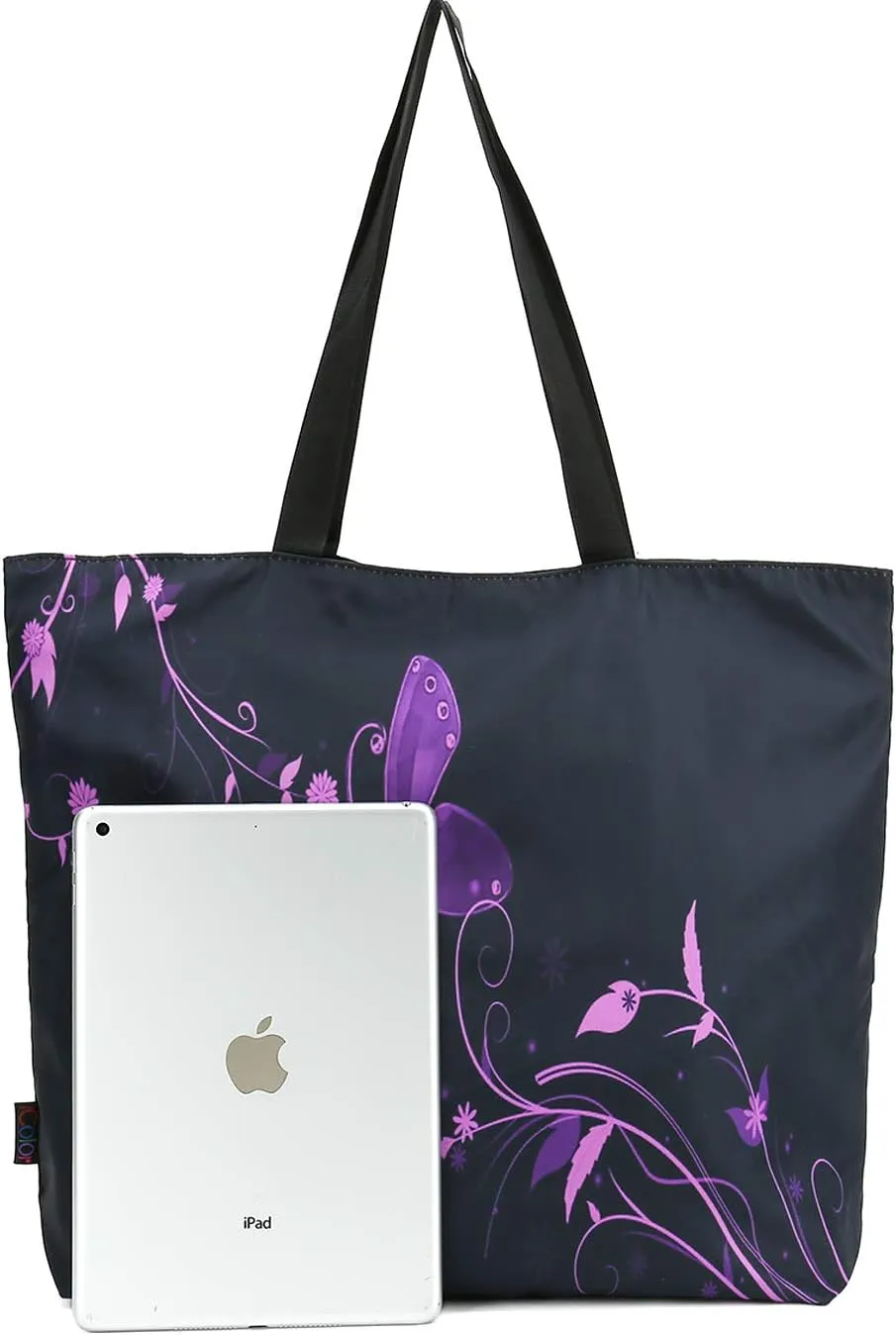 ICOLOR Gym Shopping Bag Tote Handle, Reusable Travel Shoulder Case Bag with Zipper, Picnic Beach Work Daily Use Shopper Tote