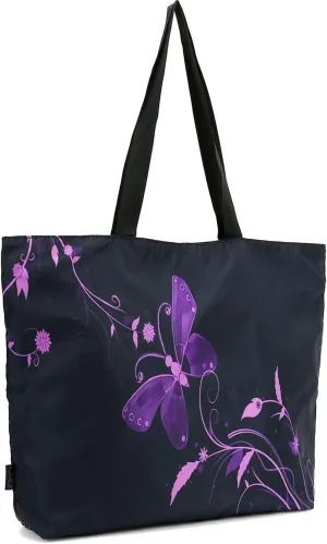 ICOLOR Gym Shopping Bag Tote Handle, Reusable Travel Shoulder Case Bag with Zipper, Picnic Beach Work Daily Use Shopper Tote