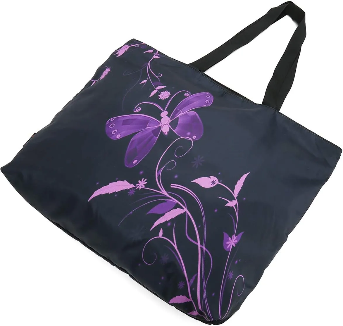ICOLOR Gym Shopping Bag Tote Handle, Reusable Travel Shoulder Case Bag with Zipper, Picnic Beach Work Daily Use Shopper Tote
