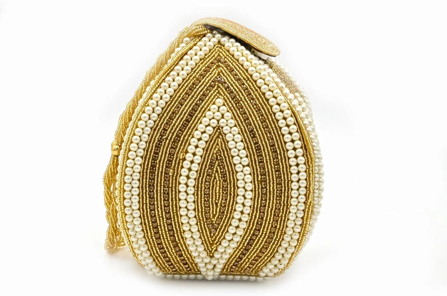 IGH Elegant Women's Potli Bag – Traditional Ethnic Handbag for Weddings, Parties & Festive Occasions -(Golden IGH1449)