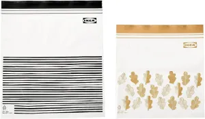 IKEA 50 resealable bags (ISTAD) - GREY - ziplock - food freezer sandwich bags - 25 x 1.2L   25 x 2.5L …