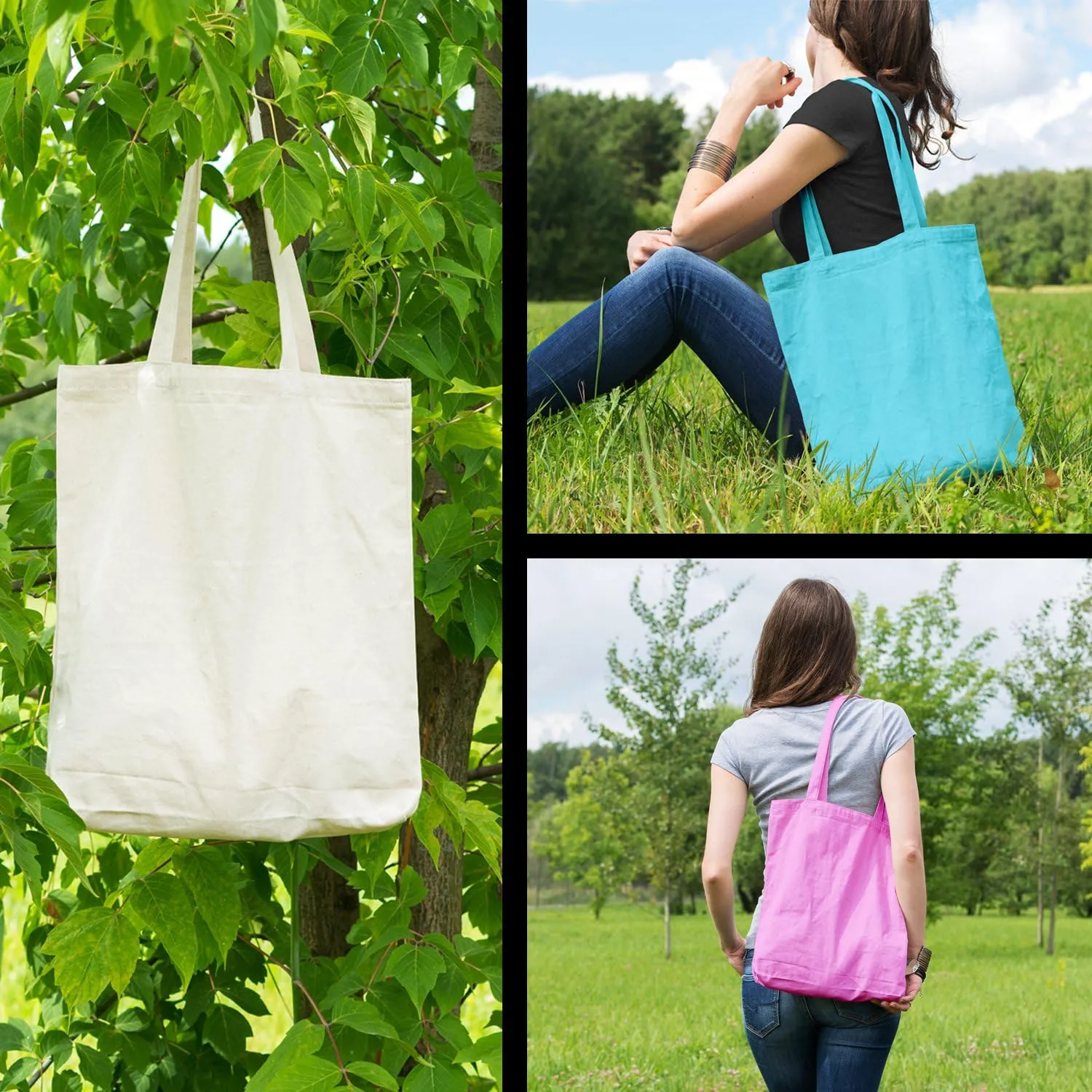 I'm Literally Just A Girl Reusable Shopping Tote Bag, Durable Cotton Canvas, Eco-Friendly and Spacious