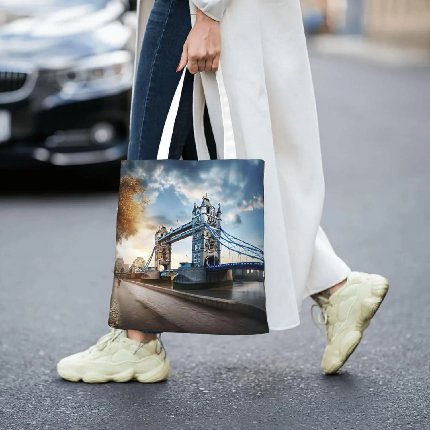 Ireland Sunset Seascape Reusable Canvas Shopping Bag-Multifunctional Tote Bag, Suitable For Shopping Daily Travel