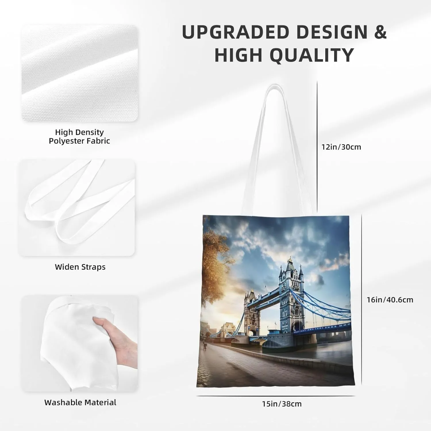 Ireland Sunset Seascape Reusable Canvas Shopping Bag-Multifunctional Tote Bag, Suitable For Shopping Daily Travel