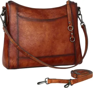 Iswee Genuine Leather Top Handle Purse Shoulder Bags Satchel Bag Designer