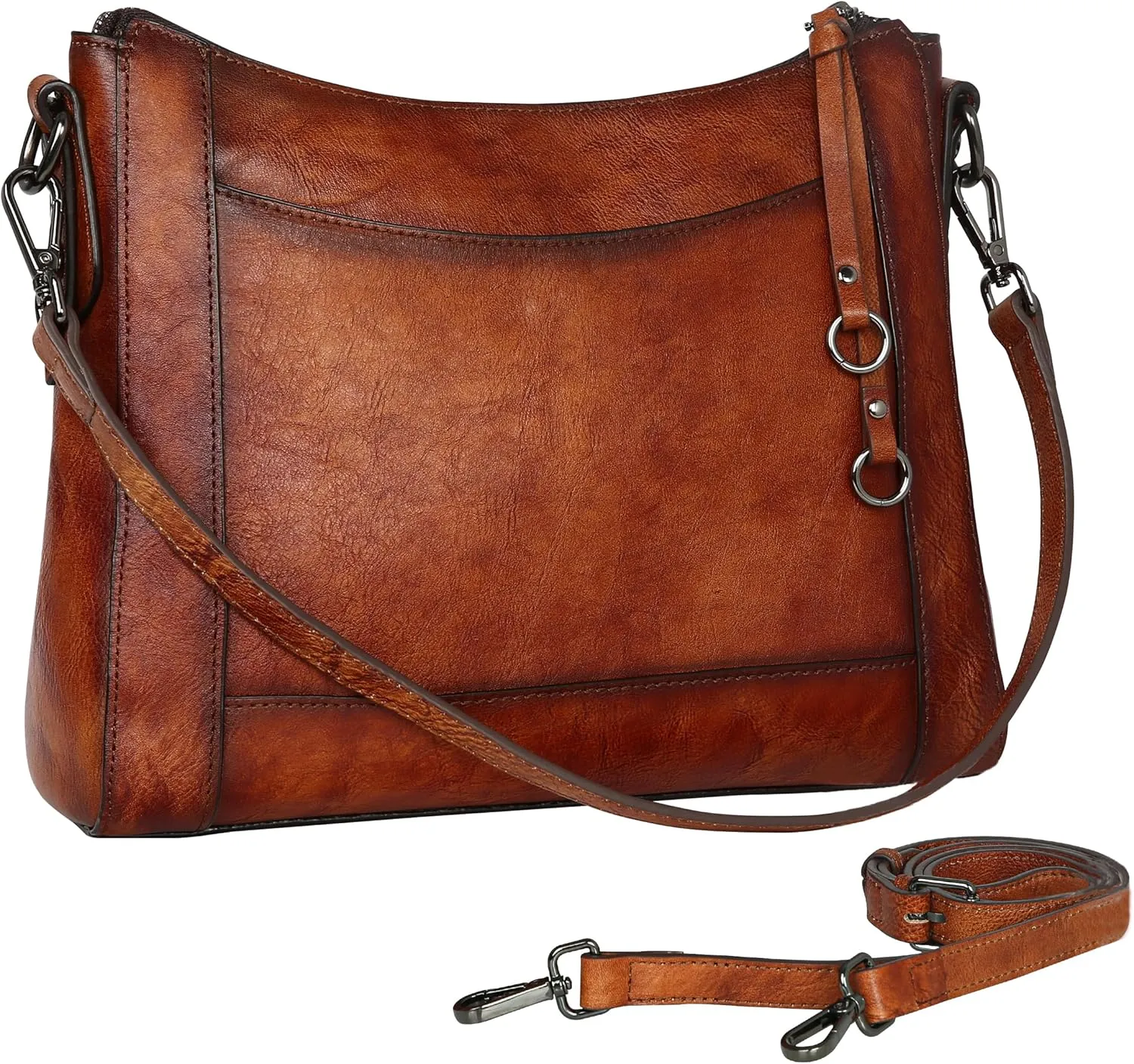 Iswee Genuine Leather Top Handle Purse Shoulder Bags Satchel Bag Designer