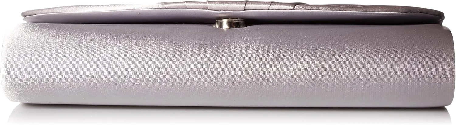 Jessica McClintock Angel Satin Tuxedo Flap Evening Clutch