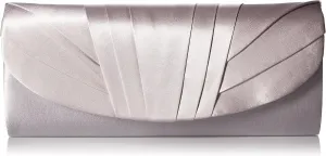 Jessica McClintock Angel Satin Tuxedo Flap Evening Clutch