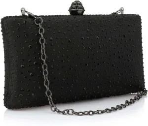 jessie Women Beaded Clutch Bag Rhinestone Crystal Purse Glitter Evening Handbag for Wedding Cocktail Prom Party