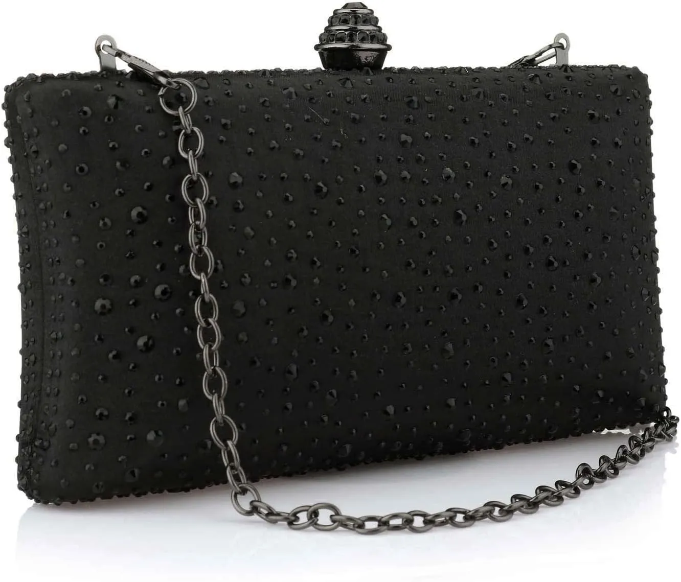 jessie Women Beaded Clutch Bag Rhinestone Crystal Purse Glitter Evening Handbag for Wedding Cocktail Prom Party