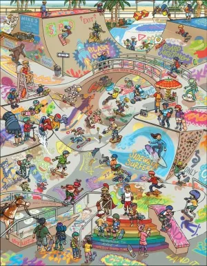 Jigsaw Puzzle for Adults Skateboarding Project Challenging Educational Fun Family Activities Games Toys Gifts Wooden Puzzles 1000 Piece