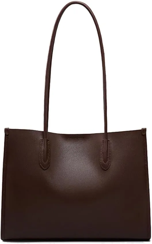 JIUFENG Genuine Leather Tote Bag for Women, Womens Casual Shoulder Bag Clutch Handbag for Shopping Work Travel