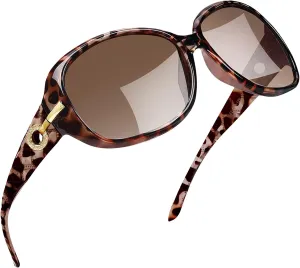 Joopin Big Womens Sunglasses Polarized Trendy Sun Glasses Large Rectangle UV Protection Rhinestone Sunnies