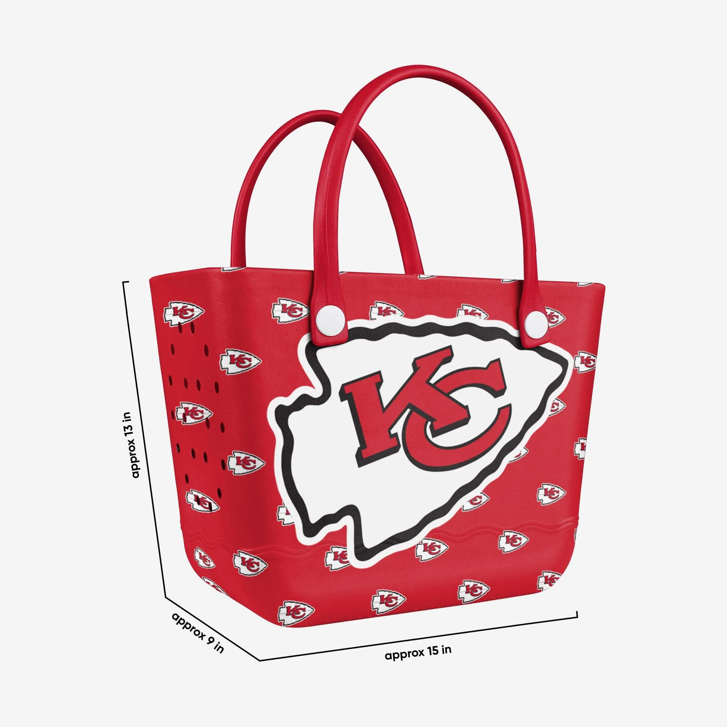 Kansas City Chiefs Big Logo Mini Print Tailgate Tote Bag