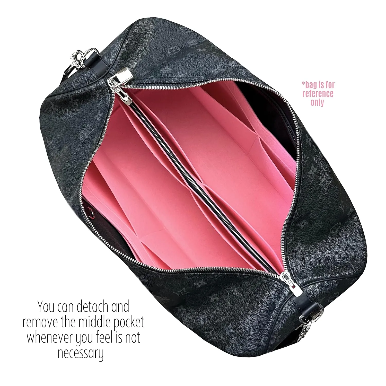 Keepall Bag Organizer for Lv Keepall 50 Insert Keepall 45 Organizer Base Shaper Handmade 3mm Premium Felt Snug Sturdy (Keepall 50, Geyser Blue)