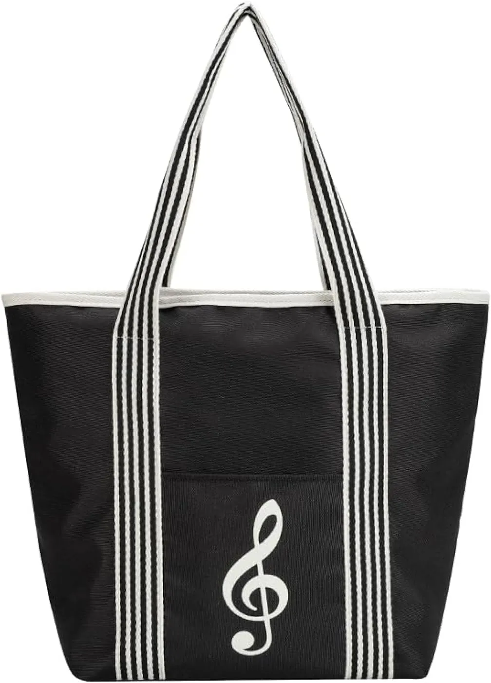 KingPoint Music Tote Handbag Shoulder Shopping Bag Reusable Multipurpose Musical Note Bag