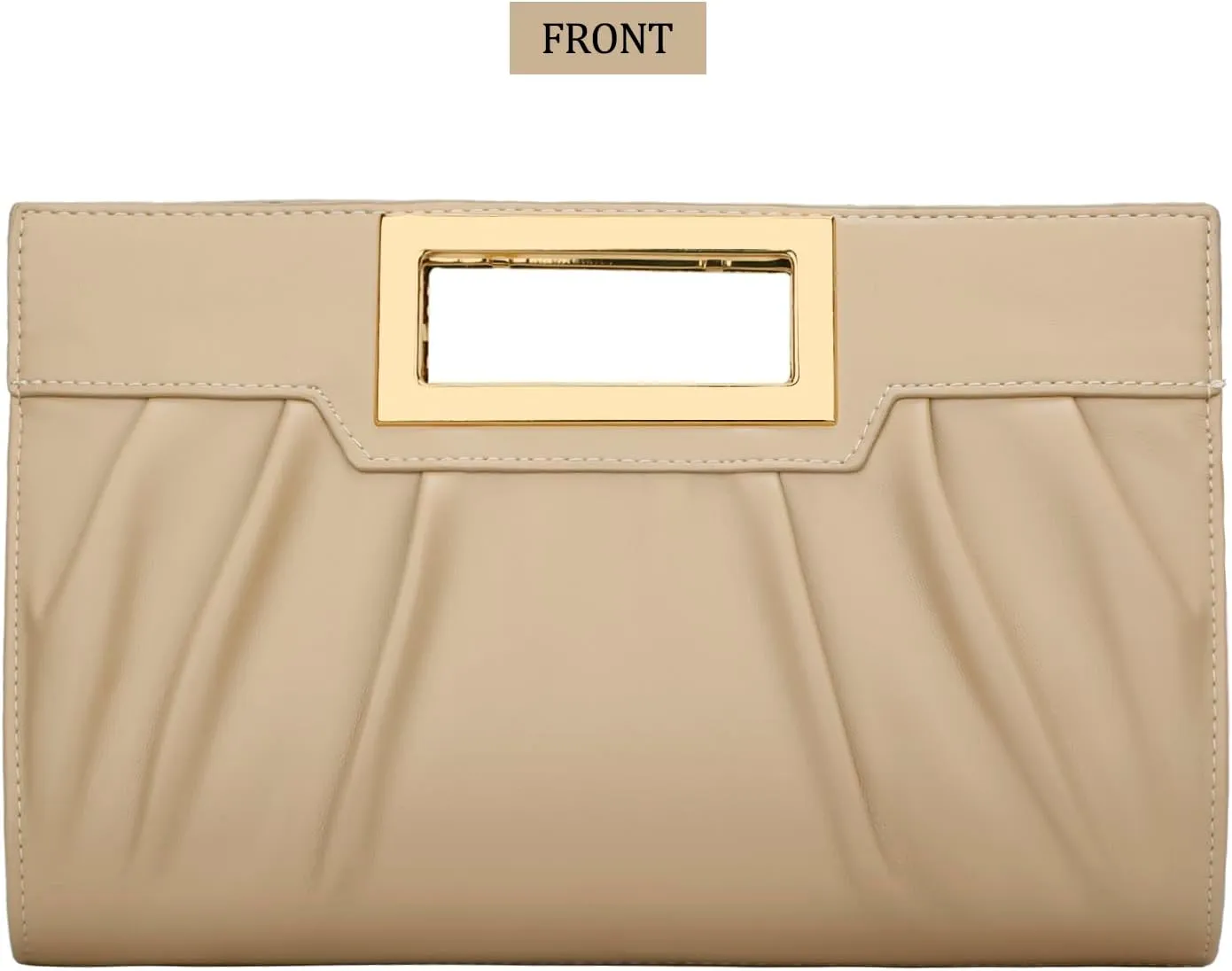 KKXIU Women Clutch Purse Elegant Pleated Evening Bag for Wedding Prom Bridal with Chain Strap