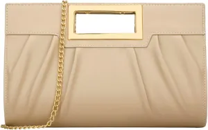 KKXIU Women Clutch Purse Elegant Pleated Evening Bag for Wedding Prom Bridal with Chain Strap