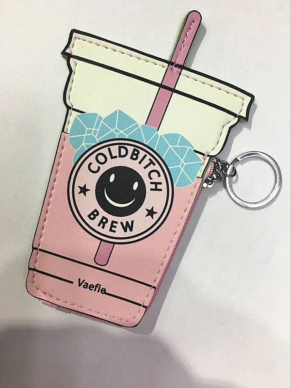 Korea creative drinks ice cream Mini Purse children coin Keychain small bag bag bag