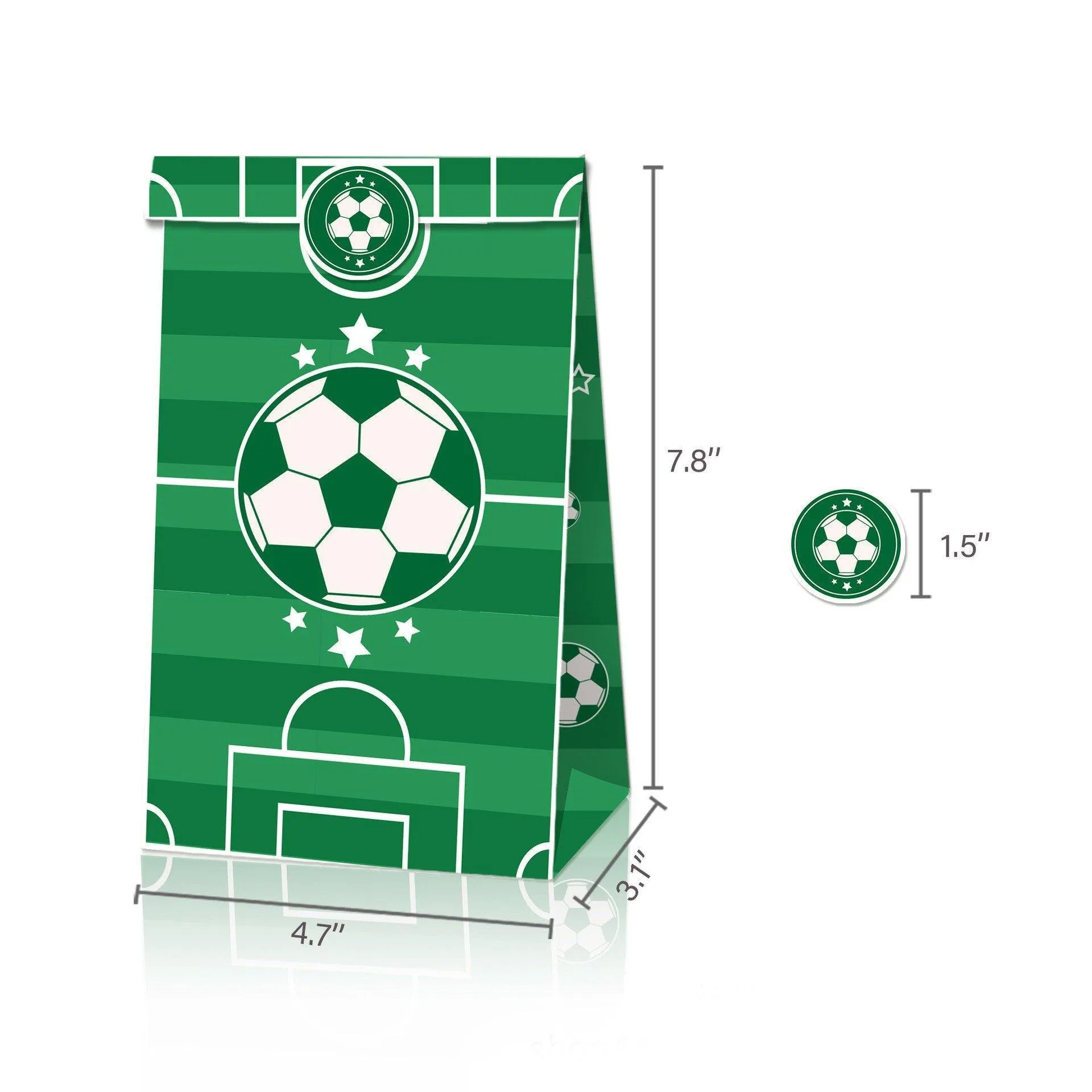 Kraft Paper Bag Set 12 bags and 18 stickers