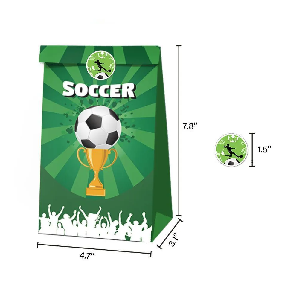 Kraft Paper Bag Set 12 bags and 18 stickers