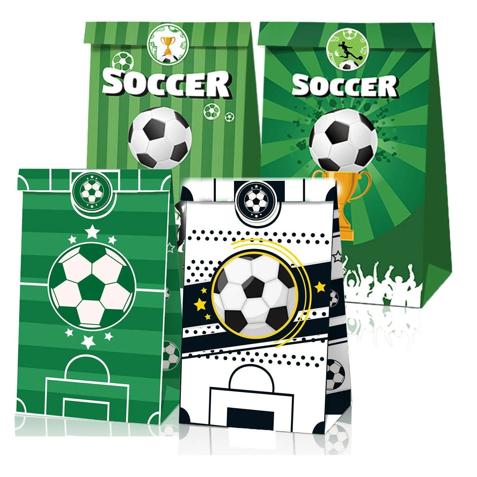 Kraft Paper Bag Set 12 bags and 18 stickers