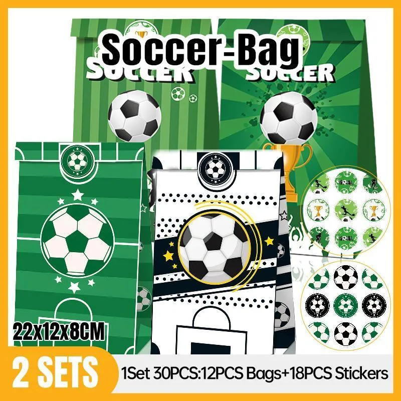 Kraft Paper Bag Set 12 bags and 18 stickers